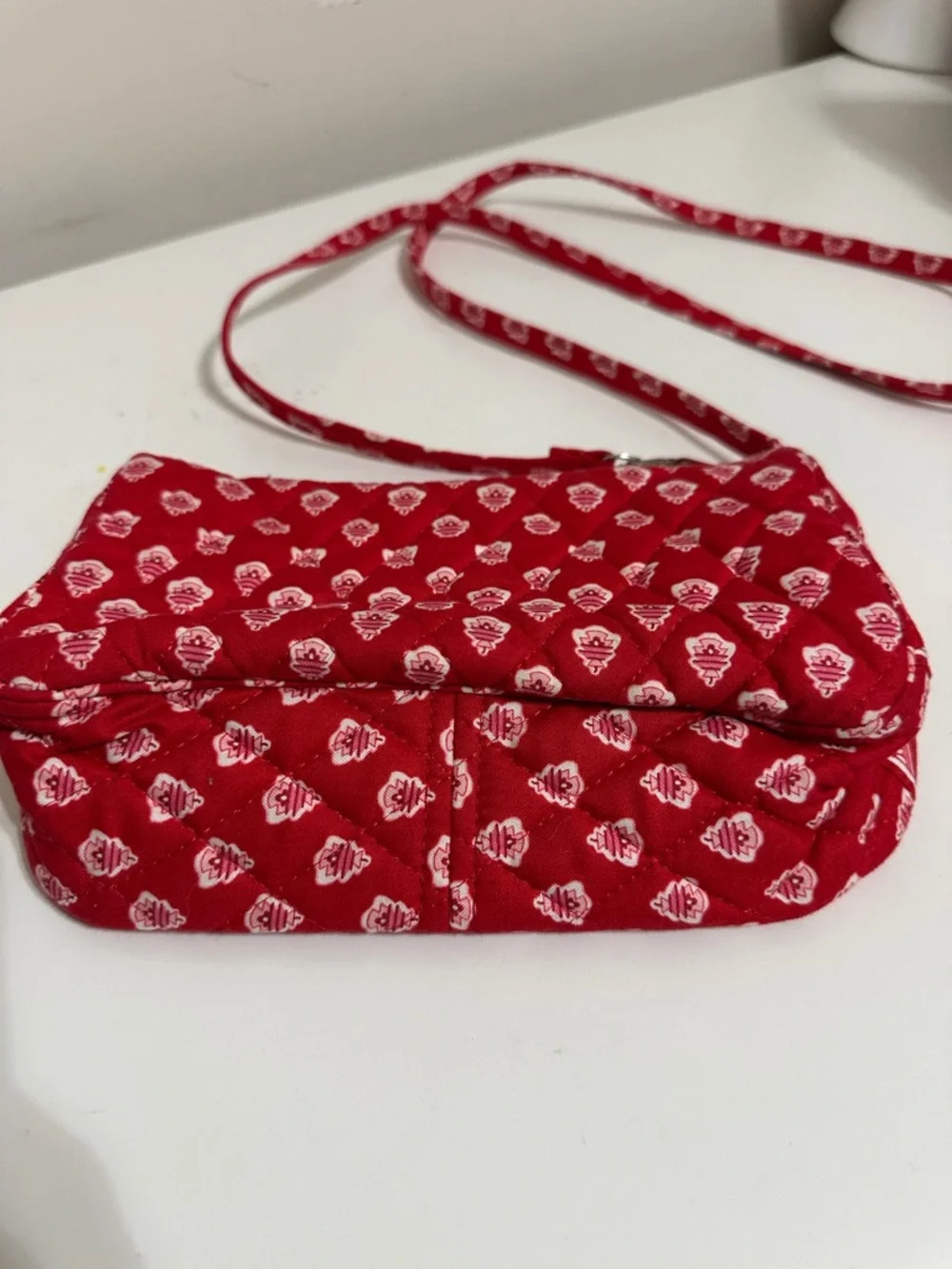 Vera Bradley small quilted crossbody bag in the retired Nantucket Red pattern